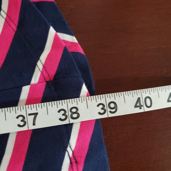 Chicos Womens Jersey Knit Stretchy Striped Top Maxi Skirt Set Size 1/2 M/L Blue - Picture 12 of 12